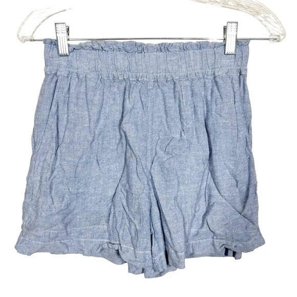 Rails Womens Leighton Light Indigo Blue Linen Blend Pull On Shorts Size XS - Picture 1 of 6